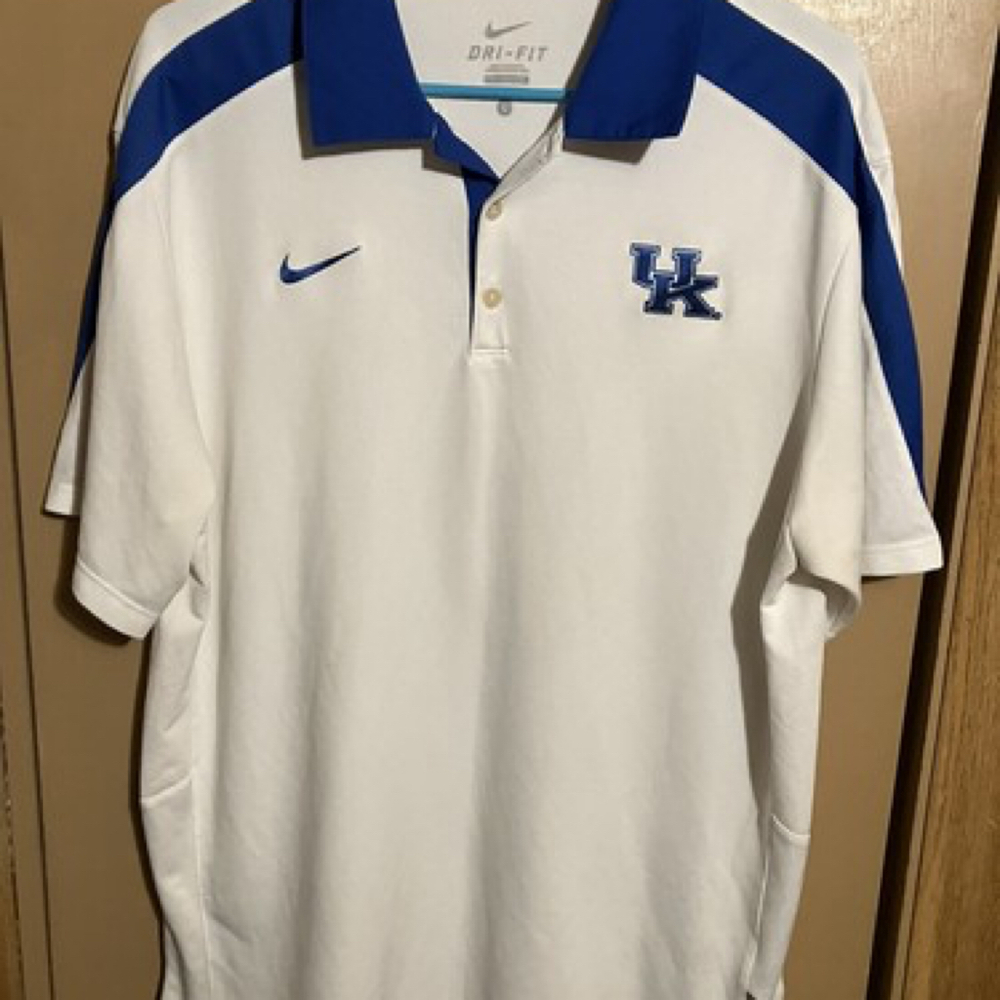 Nike Kentucky Wildcats Dri-FIT Sideline Polo White Men’s Large